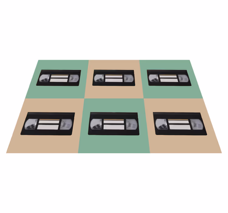 Originele placemat met vintage vhs tape patroon - TenStickers