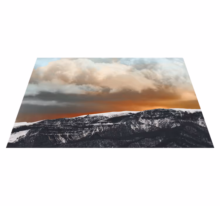 Placemat bergzonsondergang horizon - TenStickers