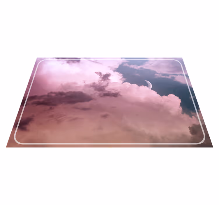Moderne placemat bewolkte lucht maan - TenStickers