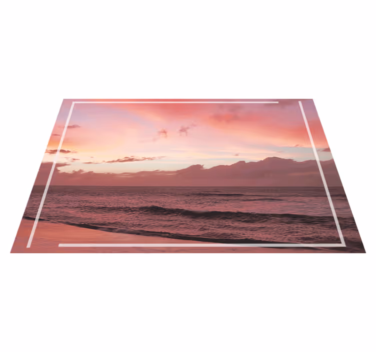 Moderne placemat serene kustzonsondergang - TenStickers