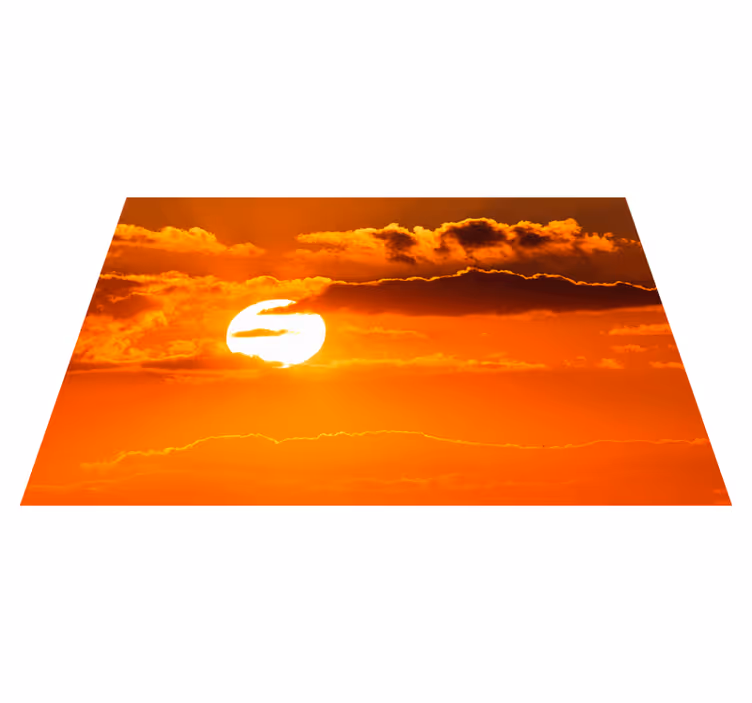 Moderne placemat zonsondergang lucht scene - TenStickers