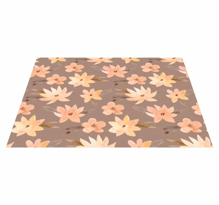Originele placemat met bloemenmotief achtergrond - TenStickers