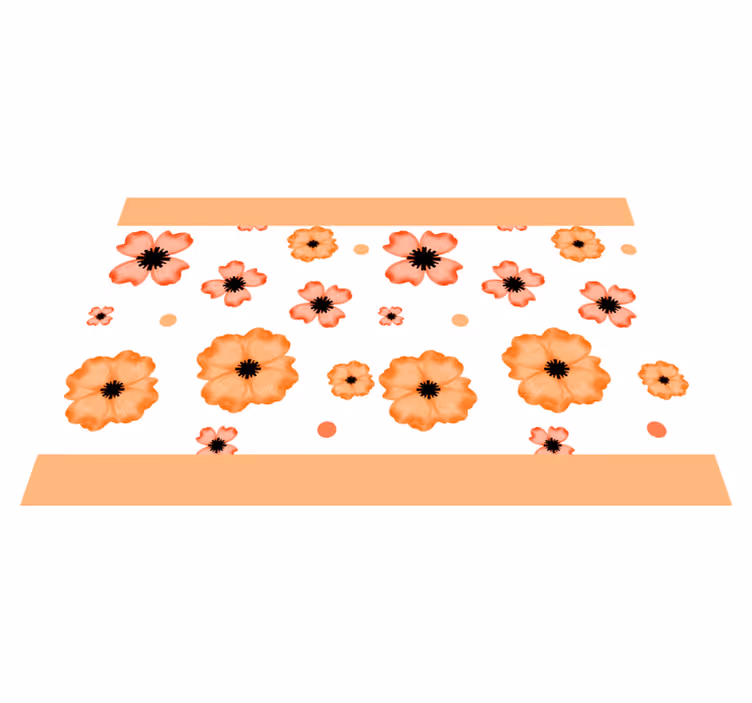 Kinder placemat bloemenpatroon inspiratie - TenStickers
