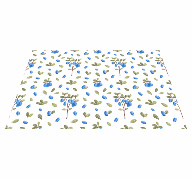 Placemat botanisch blauw patroon - TenStickers