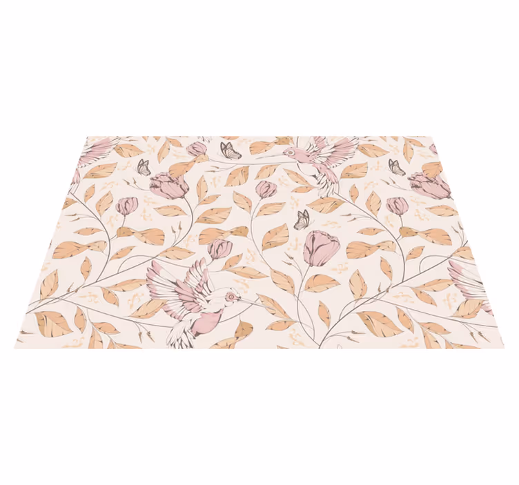 Originele placemat kolibrie bloemenpatroon - TenStickers
