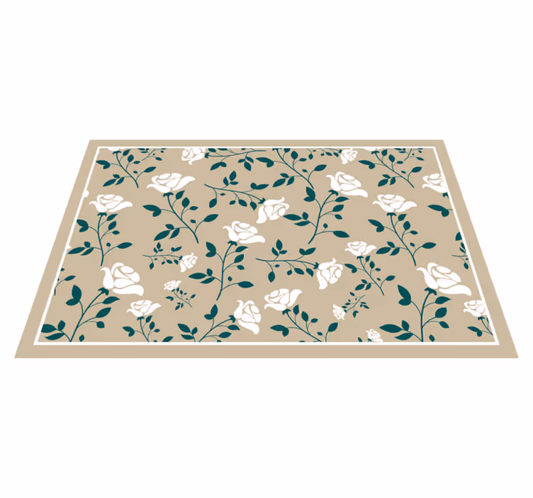 Placemat bloemig groene patroon - TenStickers