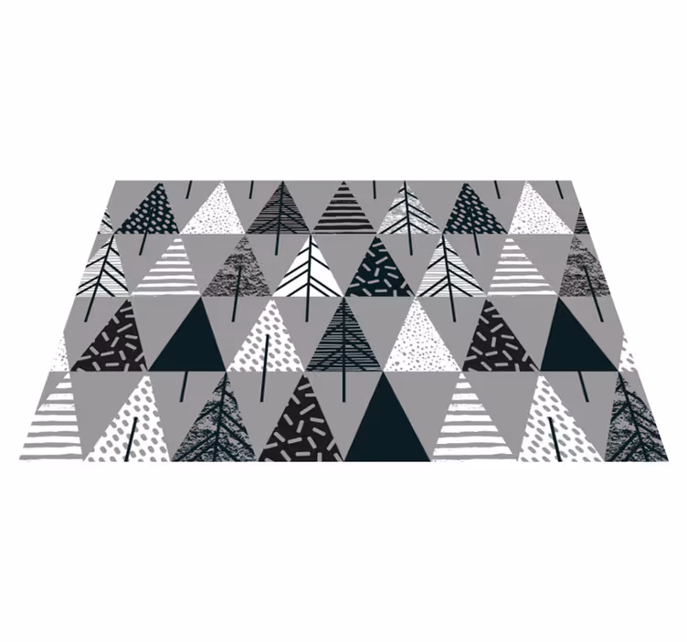 Kerstmis placemat met gestileerd dennenboom patroon - TenStickers