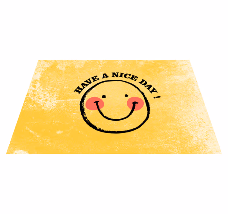 Placemat met tekst smiling face aanhaling - TenStickers