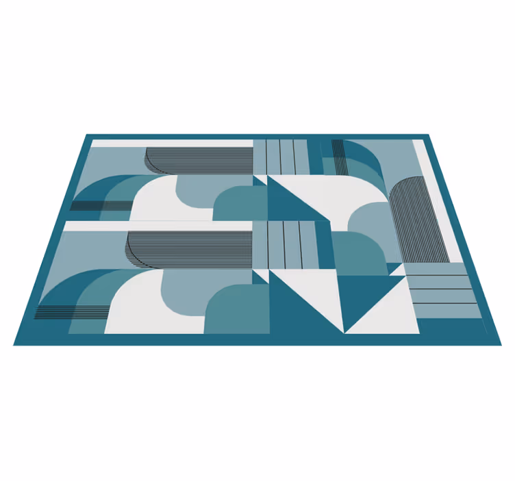 Moderne placemat geometrische teal patronen - TenStickers