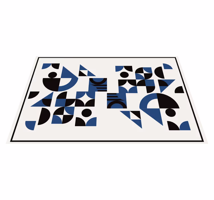Moderne placemat geometrische blauwe patronen - TenStickers