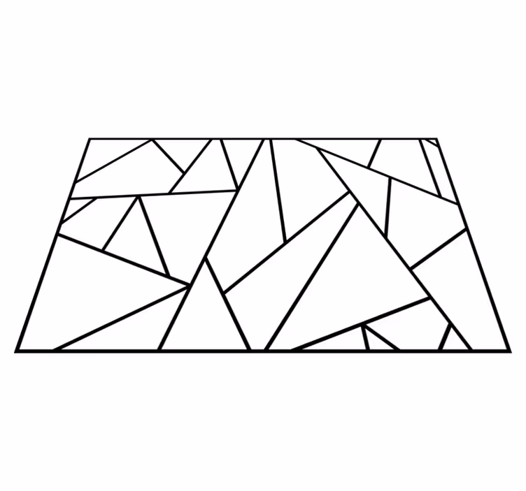 Moderne placemat geometrische zwarte lijnen - TenStickers