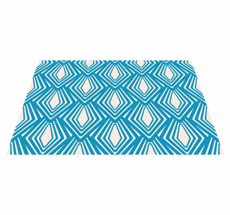 Geometrisch blauw patroon moderne placemat - TenStickers