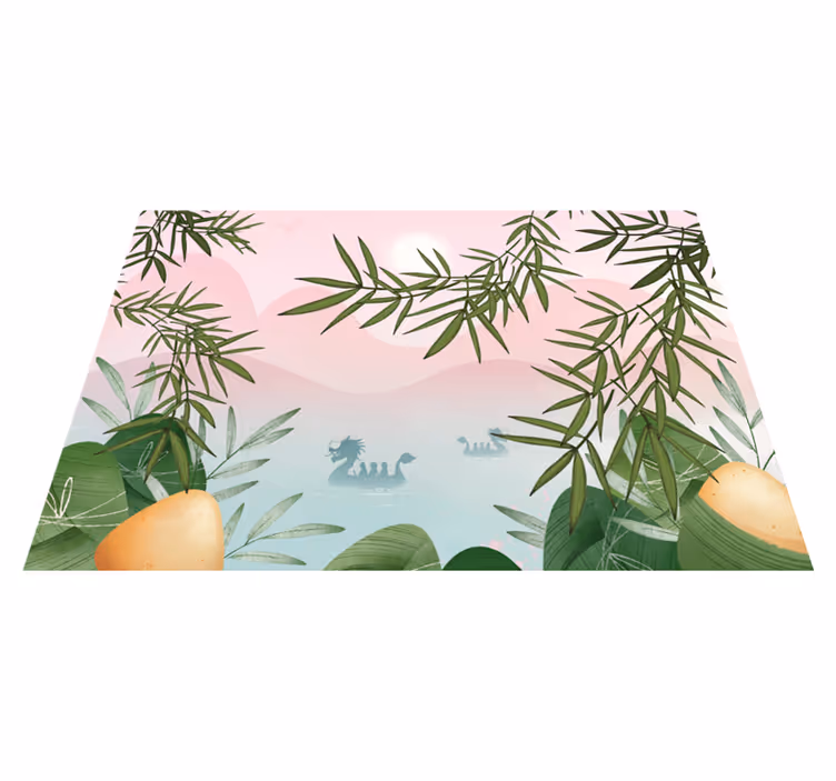 Kinder placemat betoverde jungle scène - TenStickers