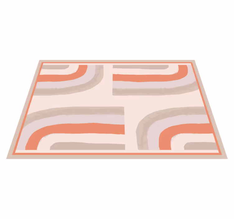 Moderne placemat met kleurrijke gebogen patronen - TenStickers
