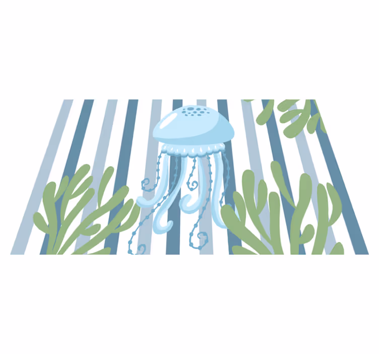 Originele placemat onderwaterwereld met kwallen - TenStickers