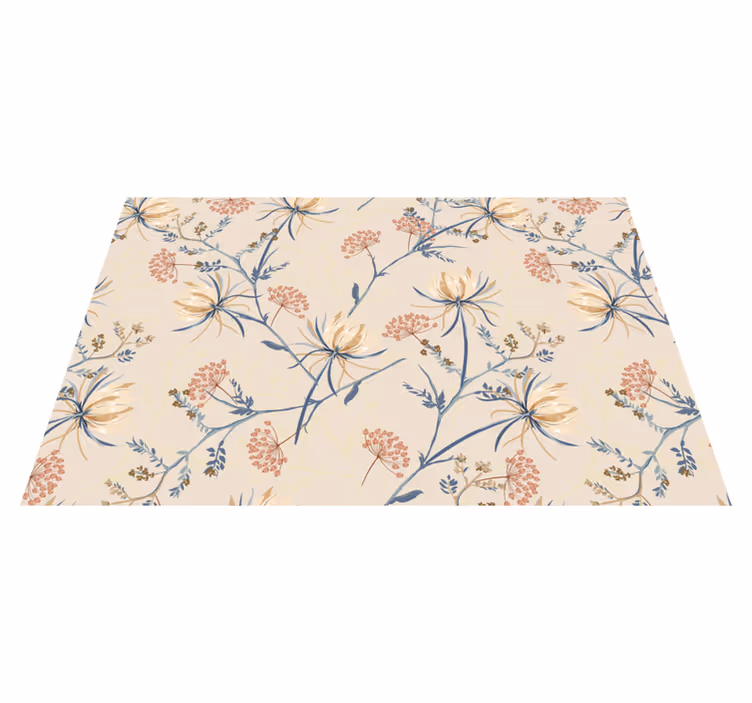 Placemat met bloemmotieven accenten - TenStickers