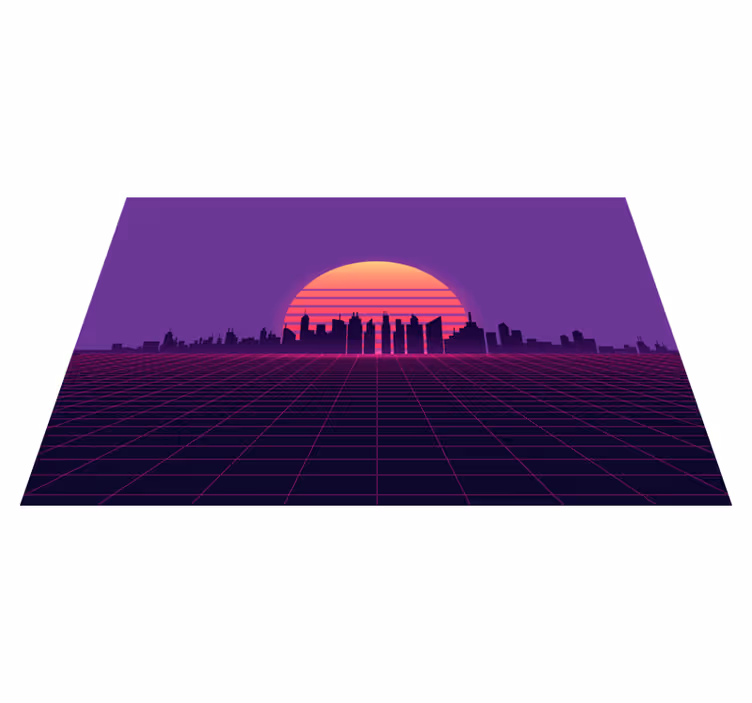 Moderne placemat sunset skyline uitzicht - TenStickers