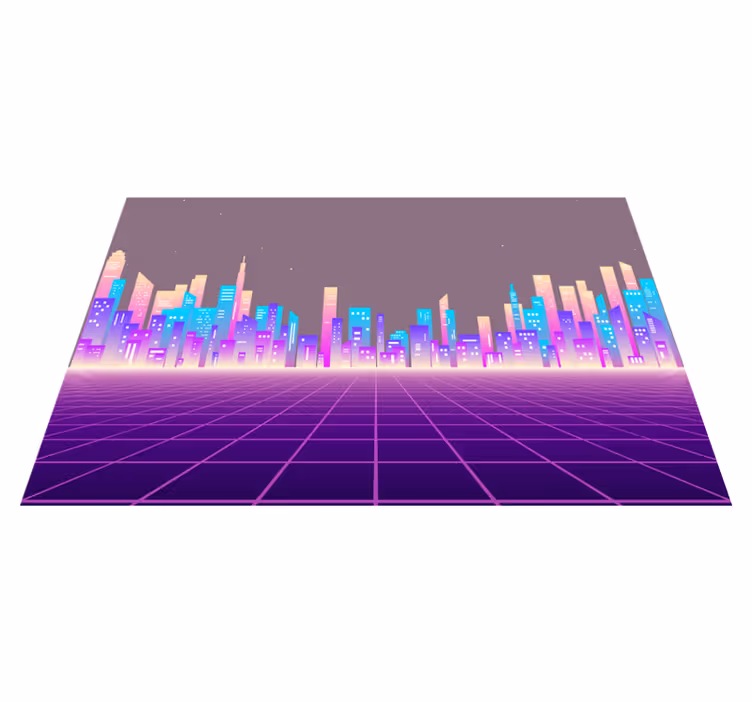 Moderne placemat futuristisch stadslandschap - TenStickers