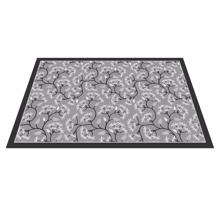 Kerstmis placemat met bloemen takken patroon - TenStickers