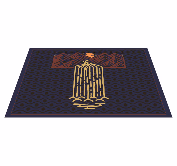 Originele placemat bergwaterval scène - TenStickers