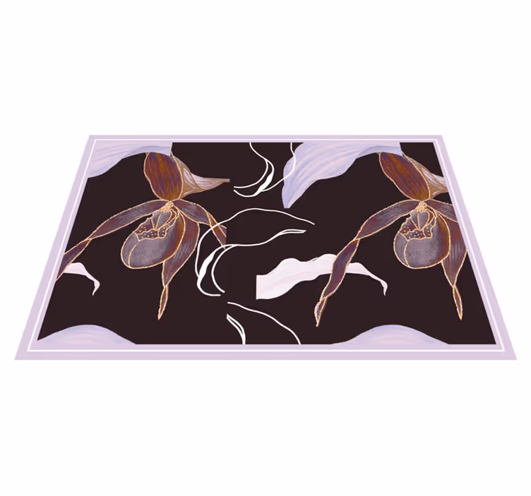 Elegante placemats met orchideeënbloemmotief - TenStickers
