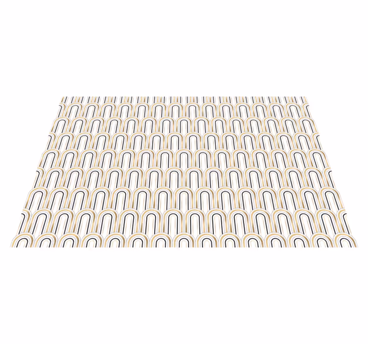 Moderne placemat met gebogen lijnmotieven - TenStickers