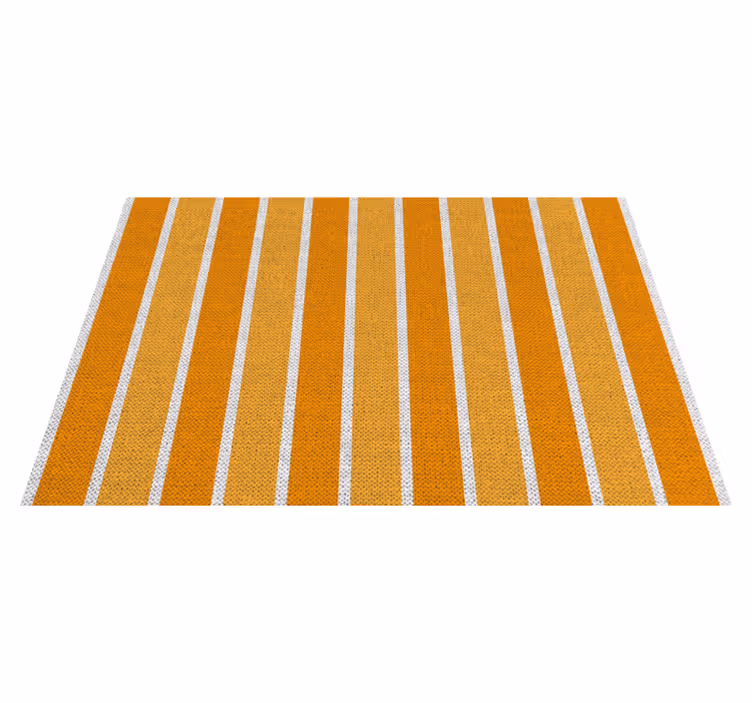 Moderne placemat gestreepte oranje oppervlakte - TenStickers