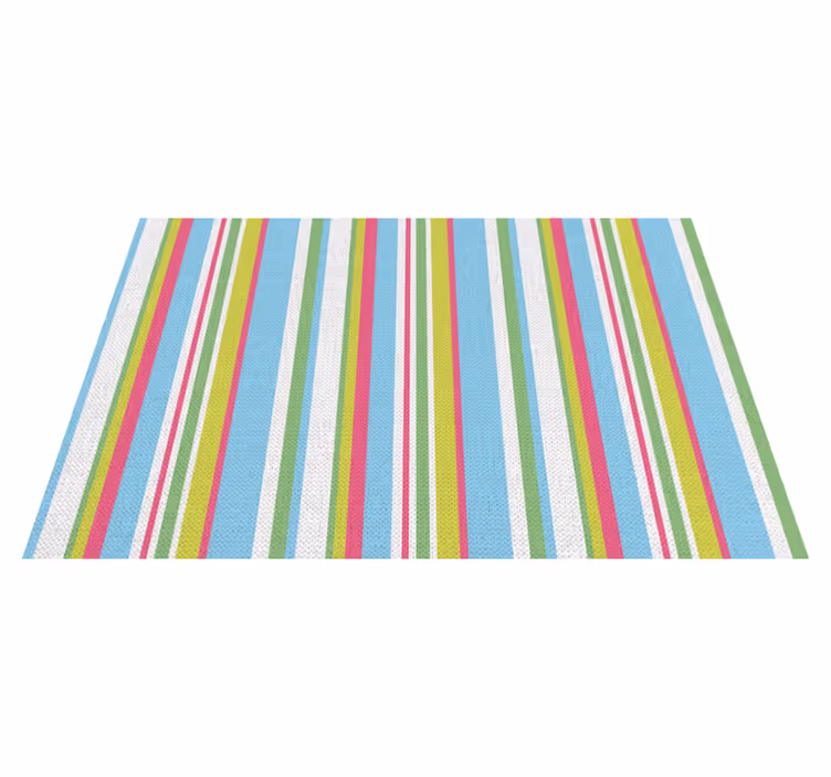 Placemat kleurrijke gestreepte oppervlak - TenStickers