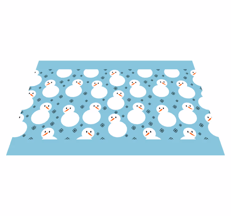 Kerstmis placemat sneeuwpop winterpatroon - TenStickers