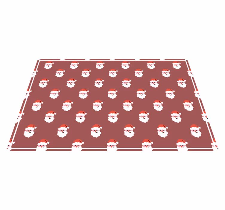 Kerstmis placemat met kerstman gezichten patroon - TenStickers