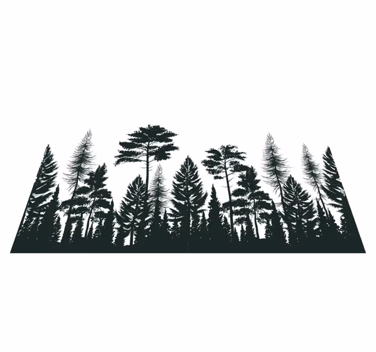 Placemat silhouetten bospatroon - TenStickers