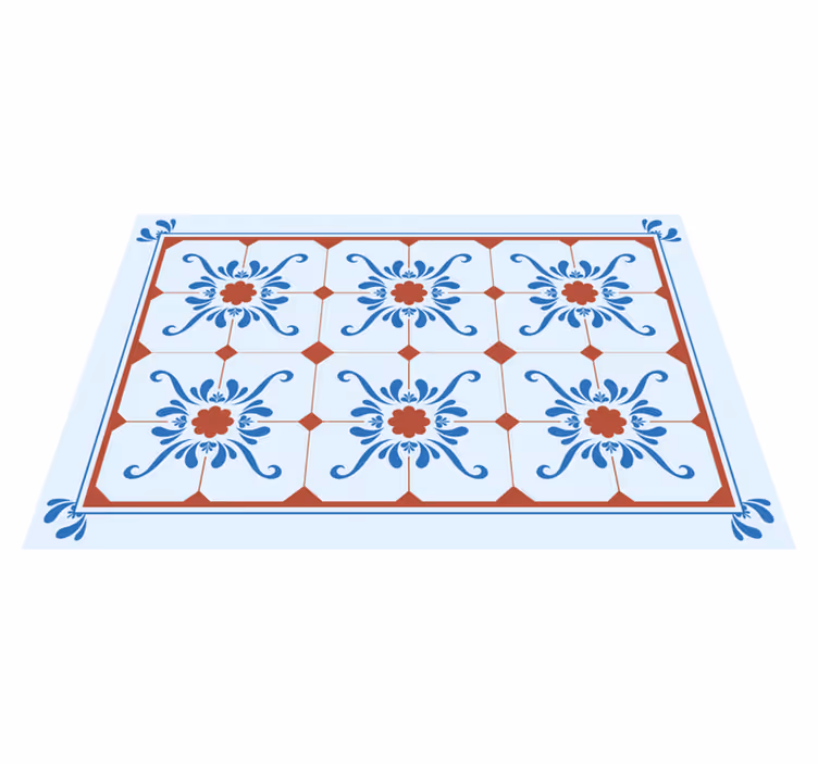 Placemat vintage bloemenpatroon - TenStickers