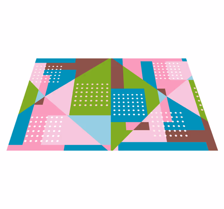Moderne placemat met levendig geometrisch idee - TenStickers