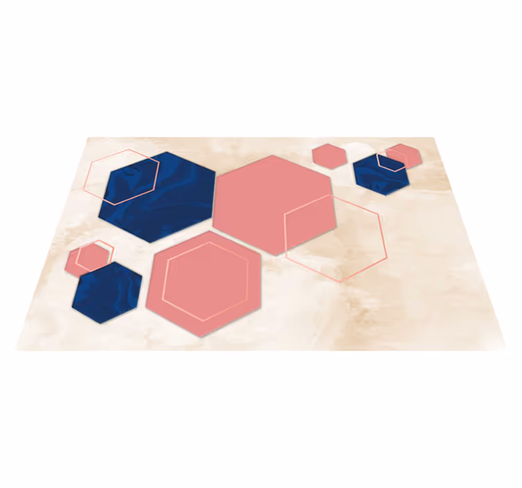 Moderne placemat met hexagonale patronen - TenStickers