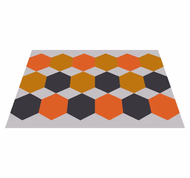 Moderne placemat met hexagonaal patroonlaag - TenStickers