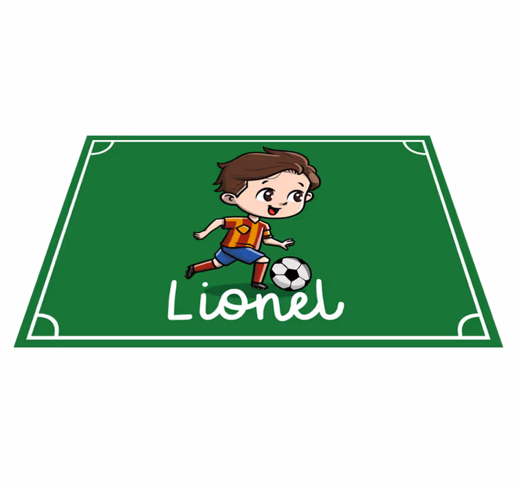 Placemat met naam Kindervoetballer met naam - TenStickers