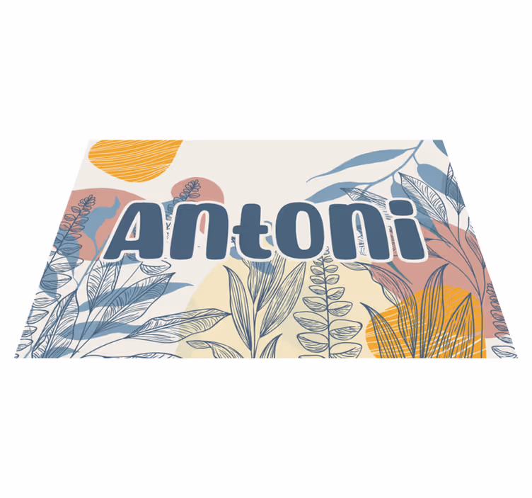 Originele placemat met stijlvolle naamdesign - TenStickers