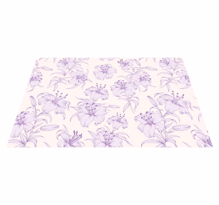 Placemat met lelie bloemenpatroon - TenStickers