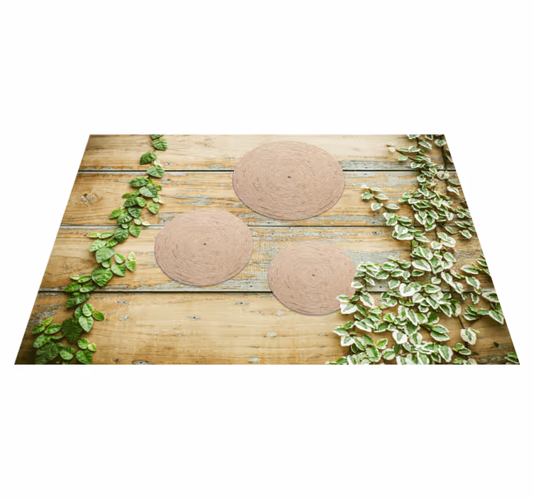 Moderne placemat natuurlijke onderzetter set - TenStickers