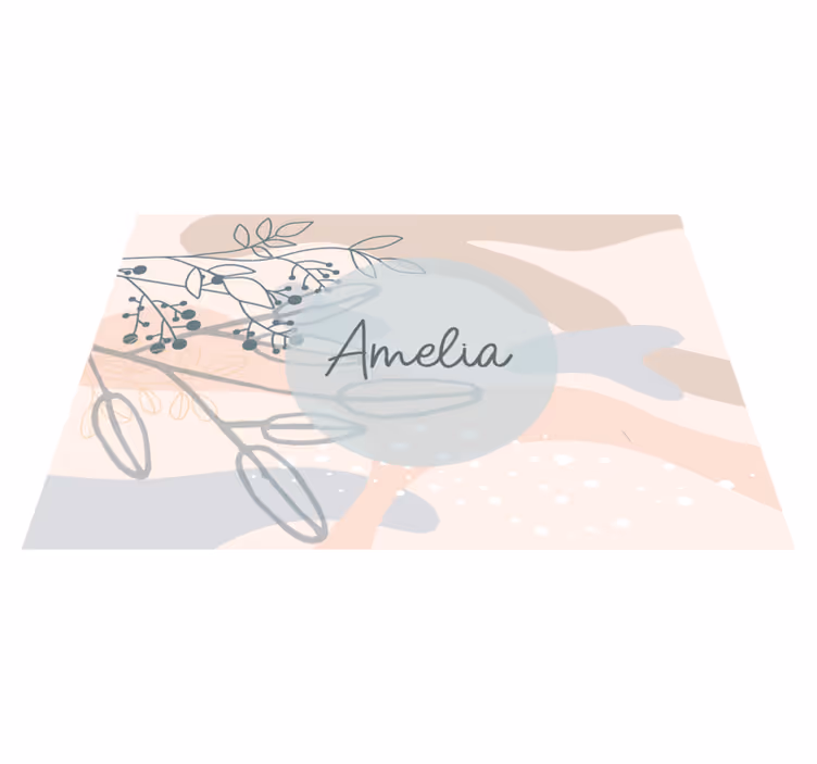 Placemat met naam persoonlijke elegante stijl - TenStickers