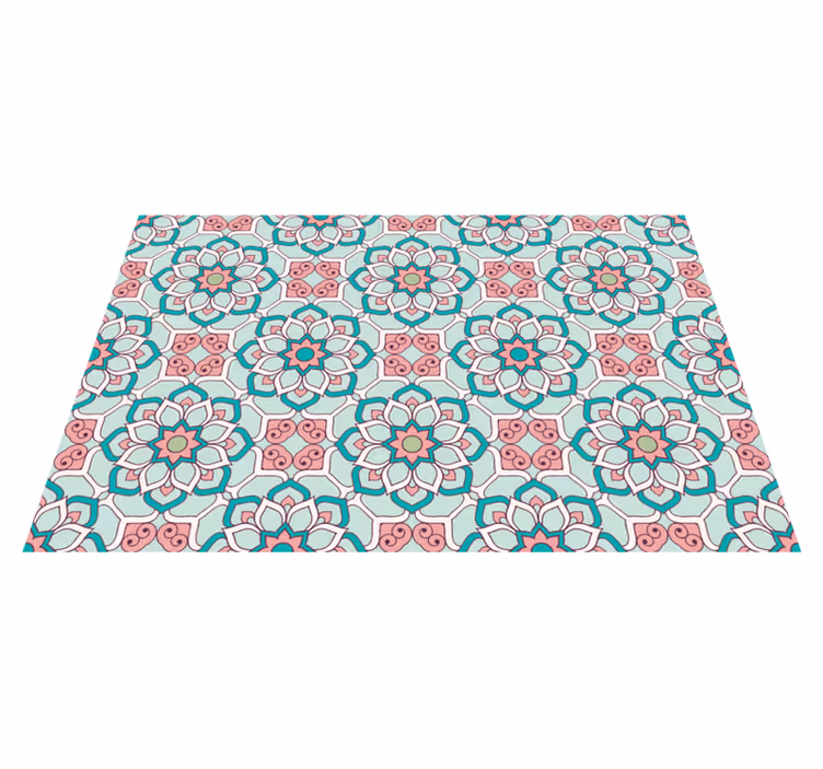 Originele placemat in bloemillustratiestijl - TenStickers