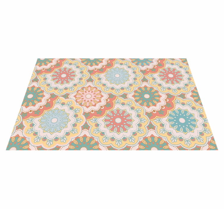 Placemat met kleurrijke bloemenpatronen - TenStickers