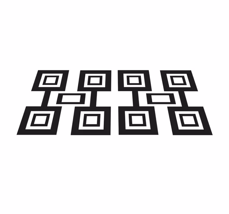 Modern vierkant motief moderne placemat - TenStickers