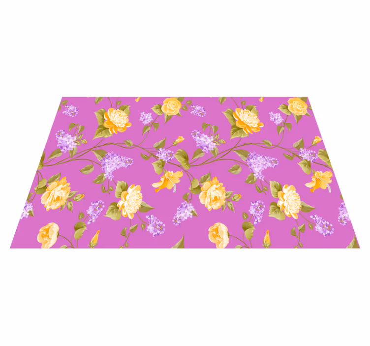 Originele placemat met bloemmotief in felle kleuren - TenStickers