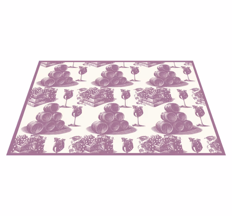 Moderne placemat wijnvaten stapel - TenStickers
