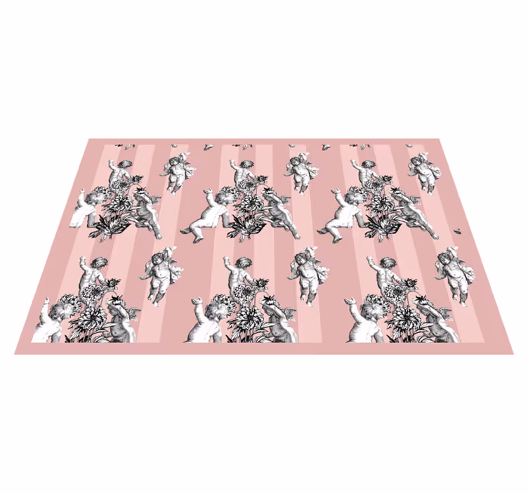 Originele placemat engeltjes met bloemen - TenStickers