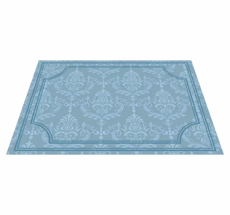 Blauwe bloemen barok elegante placemats - TenStickers