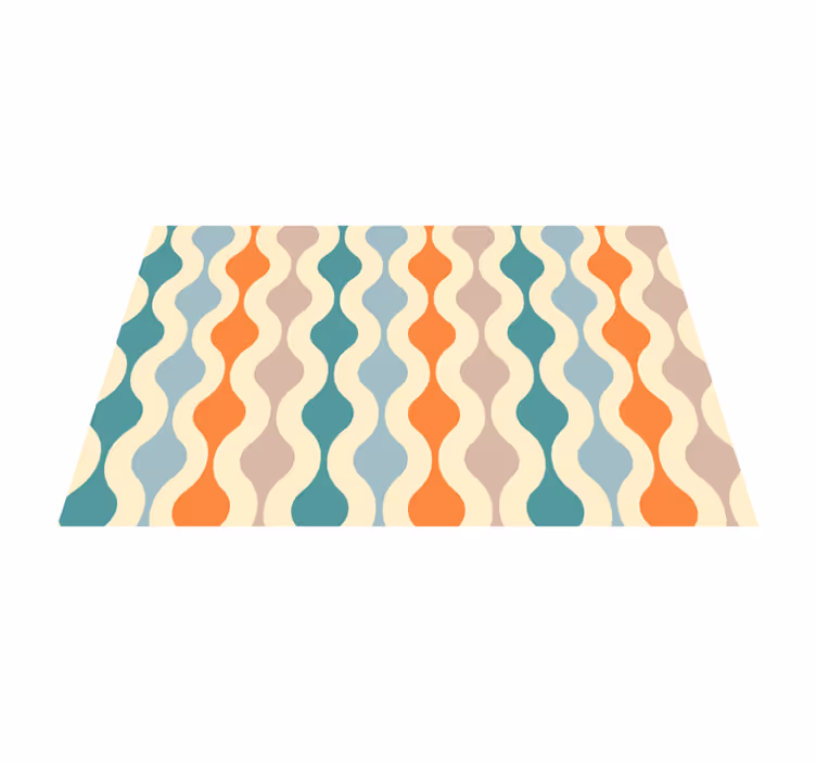 Golvend kleurenpatroon moderne placemat - TenStickers
