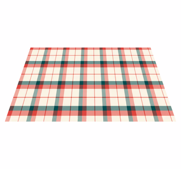 Placemat kerst tartan patroon - TenStickers