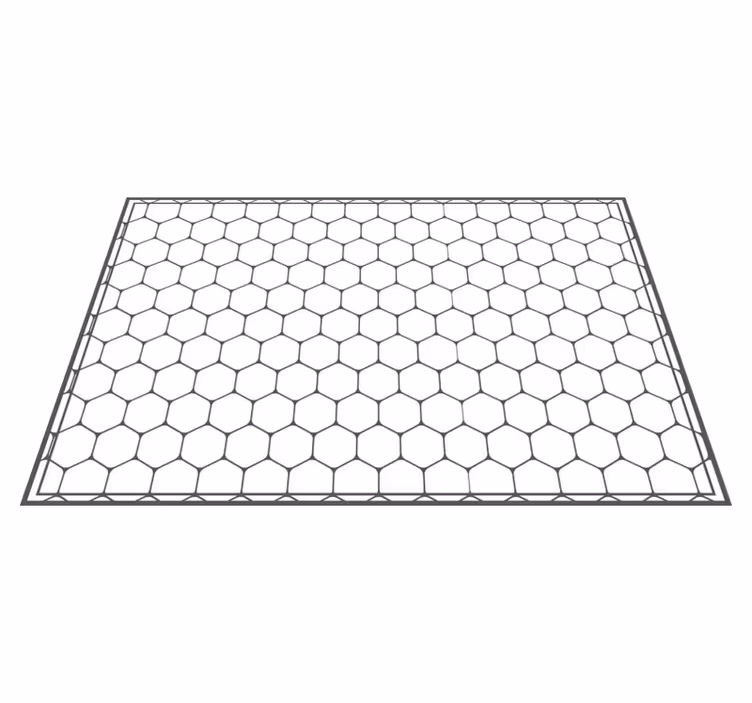 Tegel placemat zeshoekig in wit - TenStickers